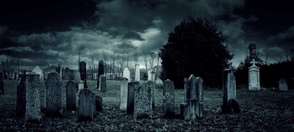 A Graveyard at Night