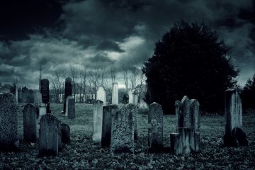 A Graveyard at Night
